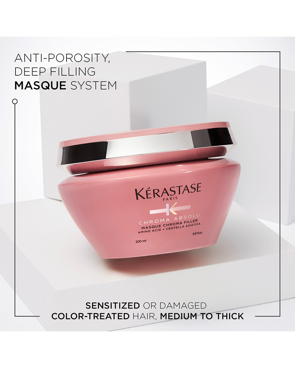 KÉRASTASE CHROMA ABSOLU MASQUE CHROMA FILLER HERSTELLEND ANTI POREUS MASKER GEKLEURD HAAR 200 ML 2