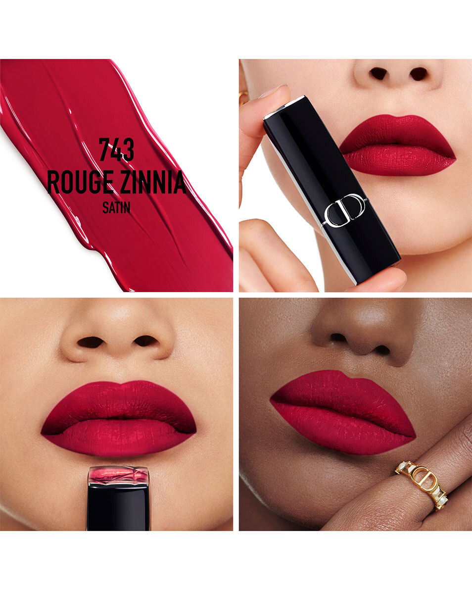 DIOR Rouge Dior Lipstick - comfort en langhoudend 743 ROUGE ZINNIA 2