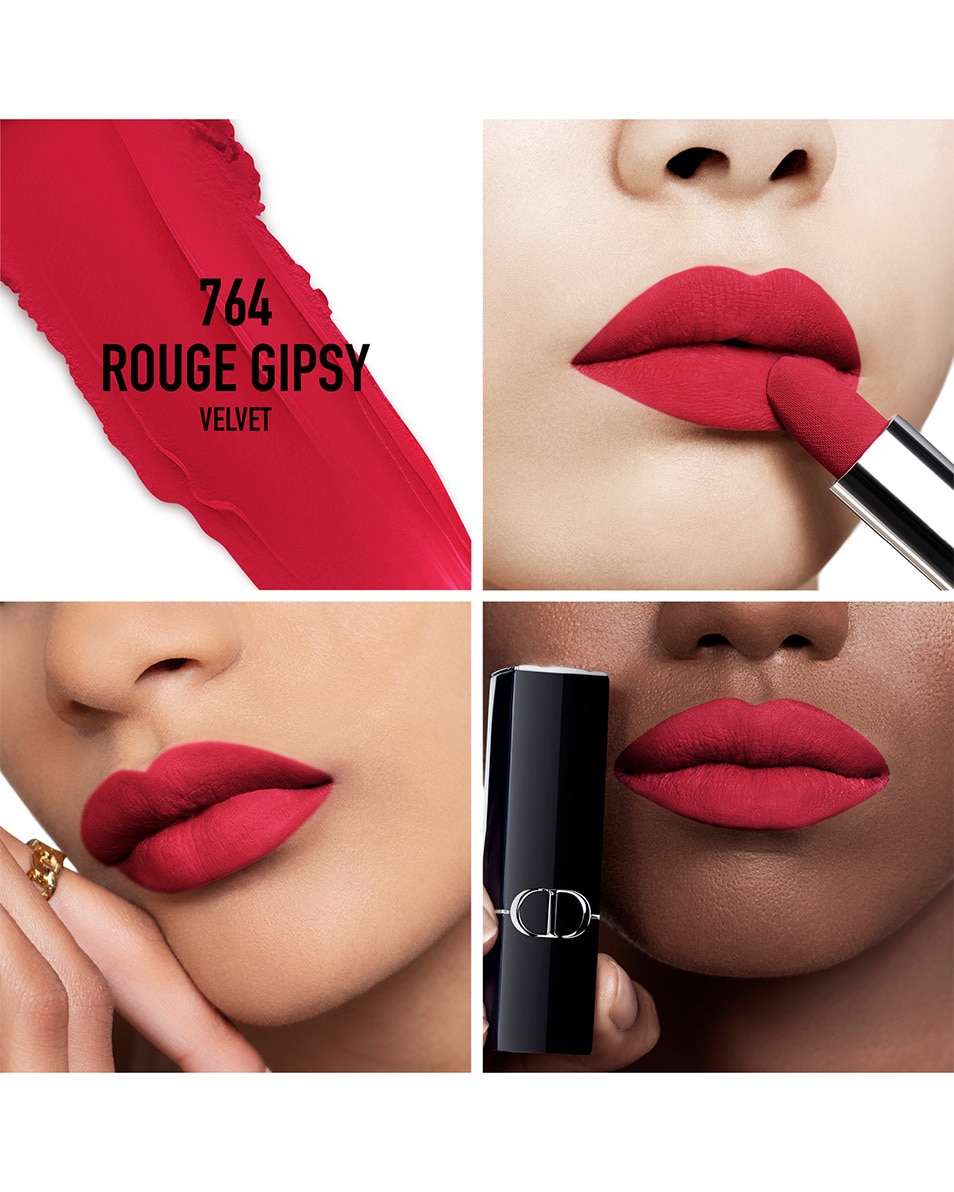 DIOR Rouge Dior Lipstick - comfort en langhoudend VELVET - 764 ROUGE GIPSY 2