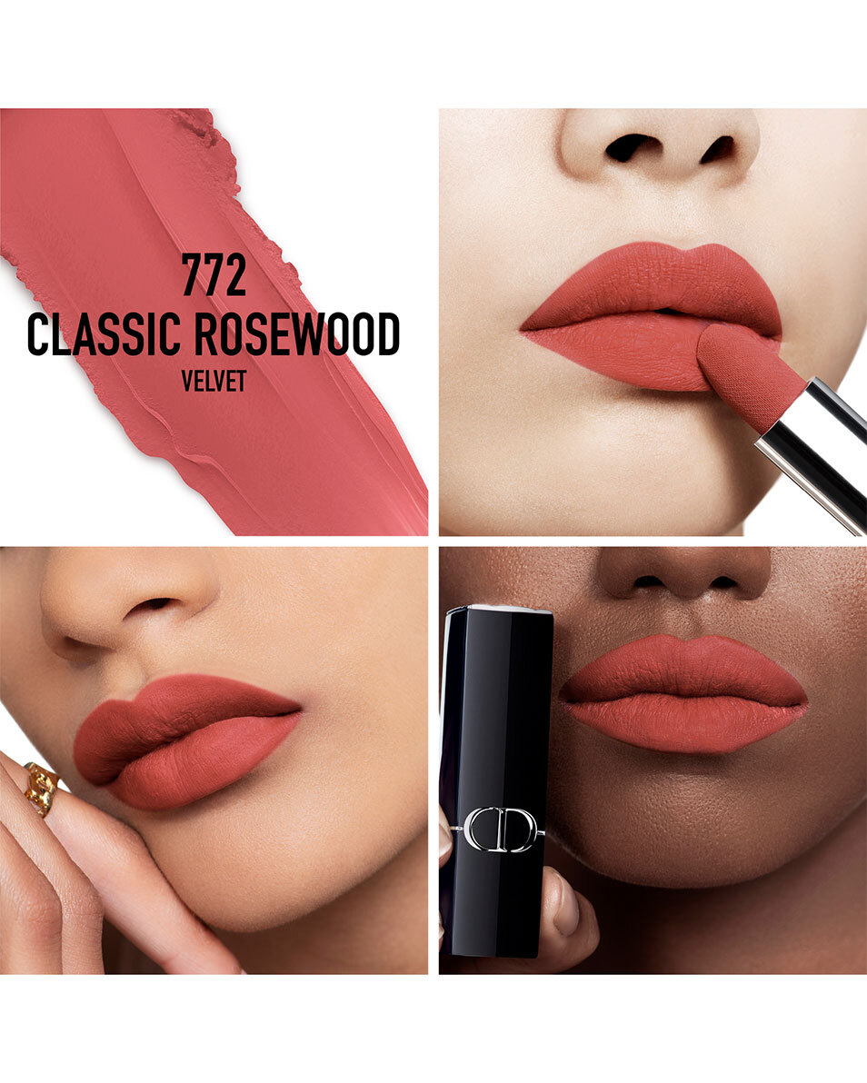 DIOR Rouge Dior Lipstick - comfort en langhoudend VELVET - 772 CLASSIC ROSEWOOD 2