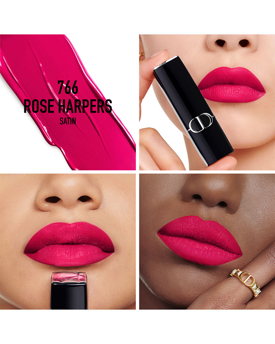 DIOR Rouge Dior Lipstick - comfort en langhoudend SATIN - 766 ROSE HARPERS 2