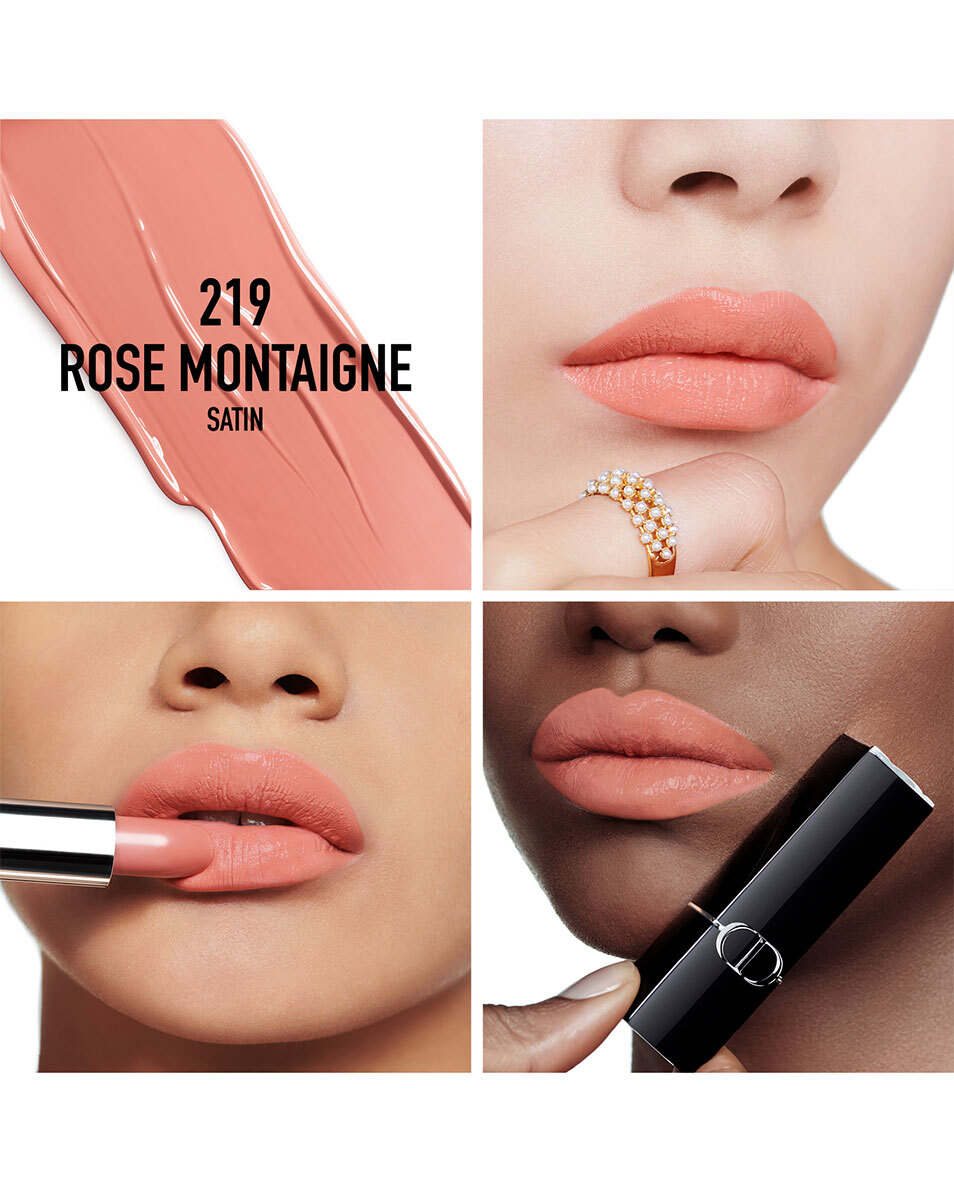 DIOR Rouge Dior Lipstick - comfort en langhoudend SATIN - 219 ROSE MONTAIGNE 2