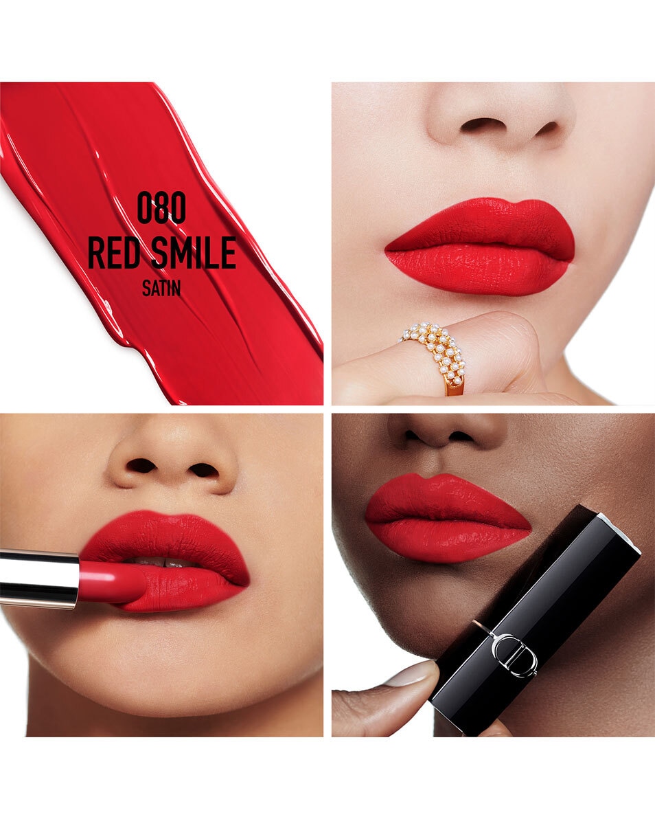 DIOR Rouge Dior Lipstick - comfort en langhoudend SATIN - 080 RED SMILE 2