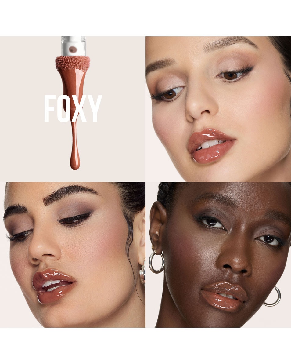 HUDA BEAUTY FAUX FILLER EXTRA SHINE LIP GLOSS FOXY 2