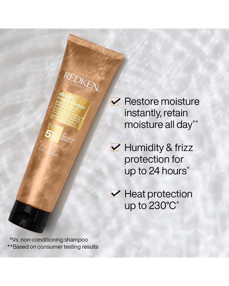 REDKEN All Soft Moisture restore leave-in treatment - verzacht droog haar 150 ML 2