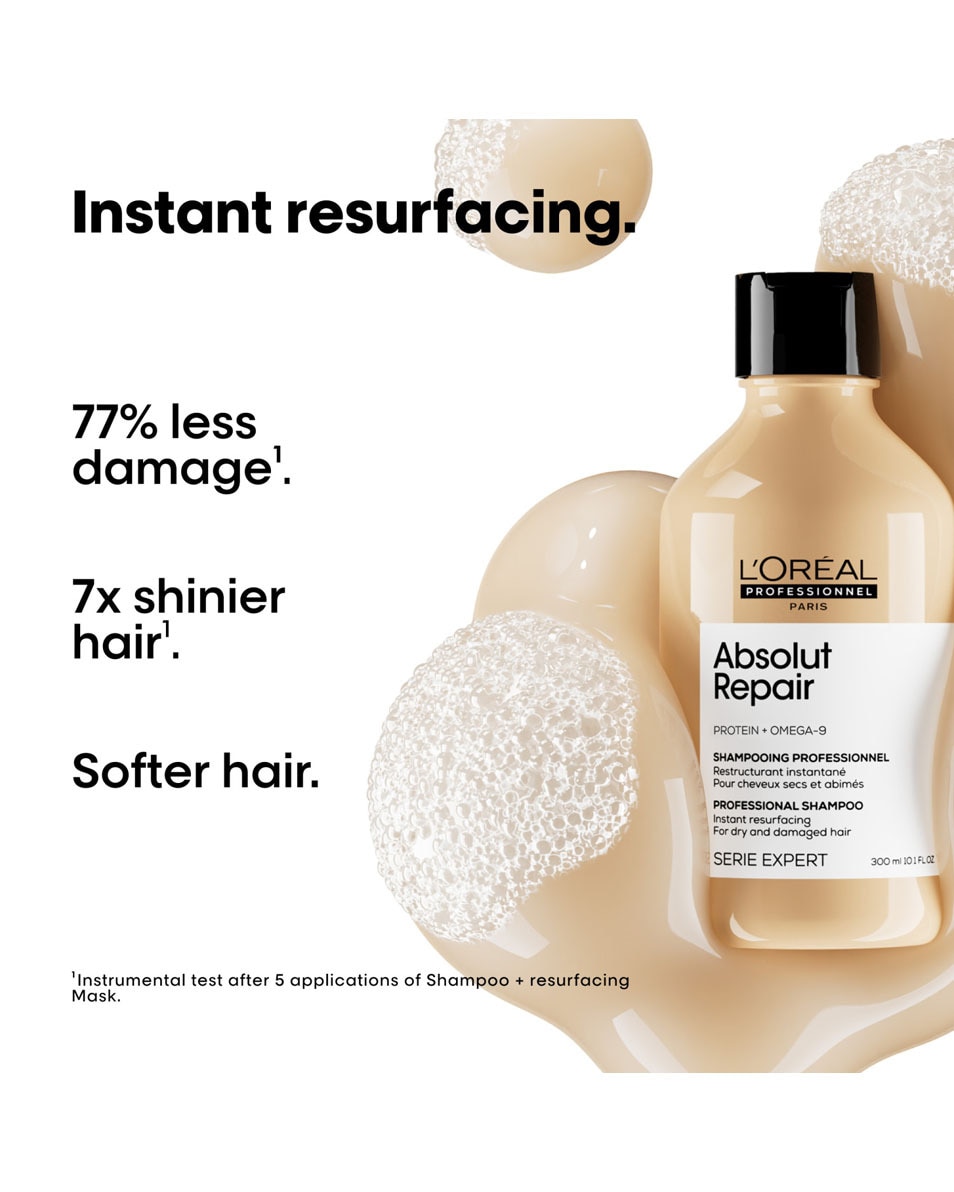 L'OREAL PROFESSIONNEL Absolut Repair Gold Shampoo instant repair droog en beschadigd haar 300 ML 2