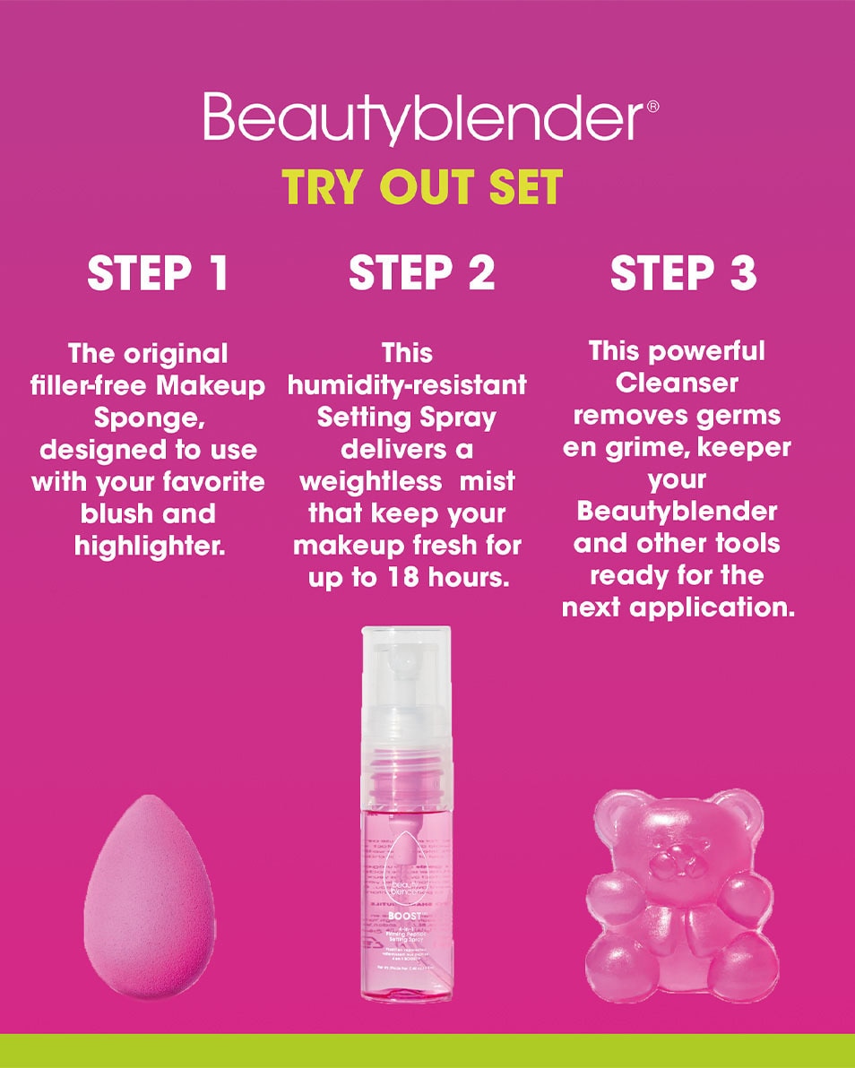 BEAUTYBLENDER Try Out Kit Spons, spray en reiniger 1 ST 2