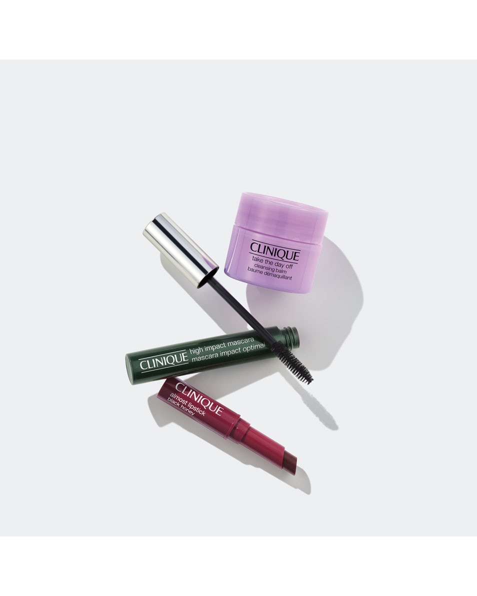 Set met 3 dagelijkse make-up essentials.