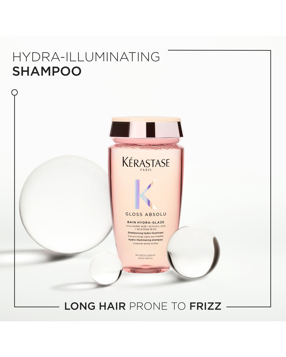 KÉRASTASE Gloss Absolu Bain Hydra-Glaze Anti-frizz shampoo voor lang, pluizig haar 250 ML 2
