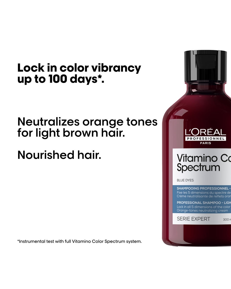 L'OREAL PROFESSIONNEL Vitamino Color Spectrum Blauwe Shampoo - Voor Lichtbruin Haar 300 ML 2