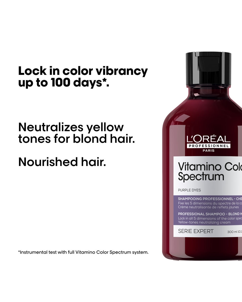 L'OREAL PROFESSIONNEL Vitamino Color Spectrum Paarse Shampoo - Voor Blonde Haarkleuren 300 ML 2