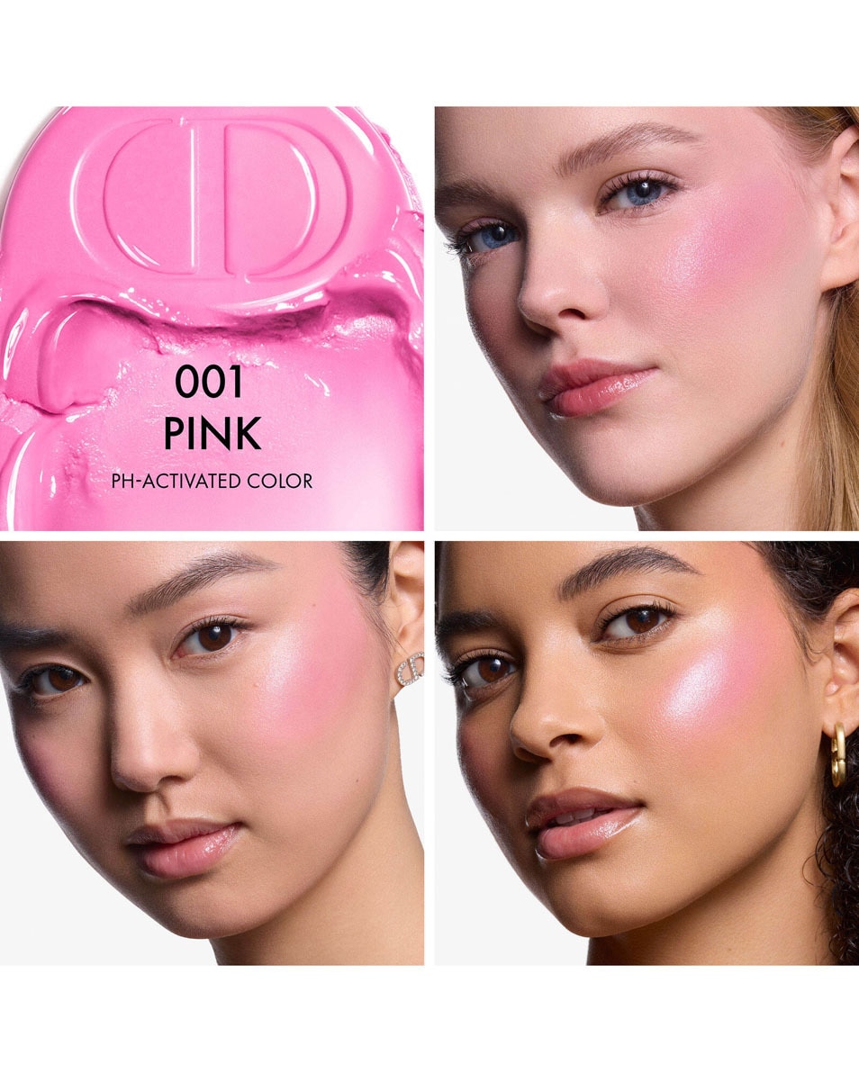 Blushstick met pH-geactiveerde glans en kleur