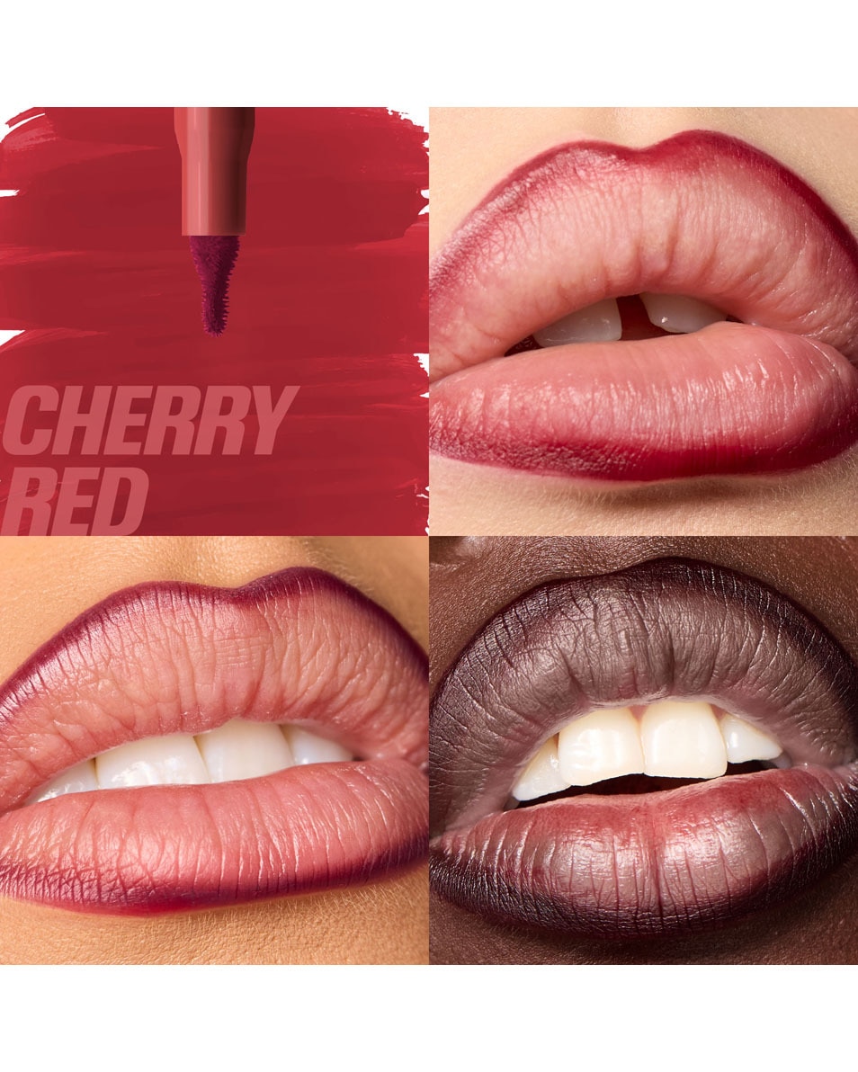 HUDA BEAUTY LIP CONTOUR LIP STAIN CHERRY RED 2