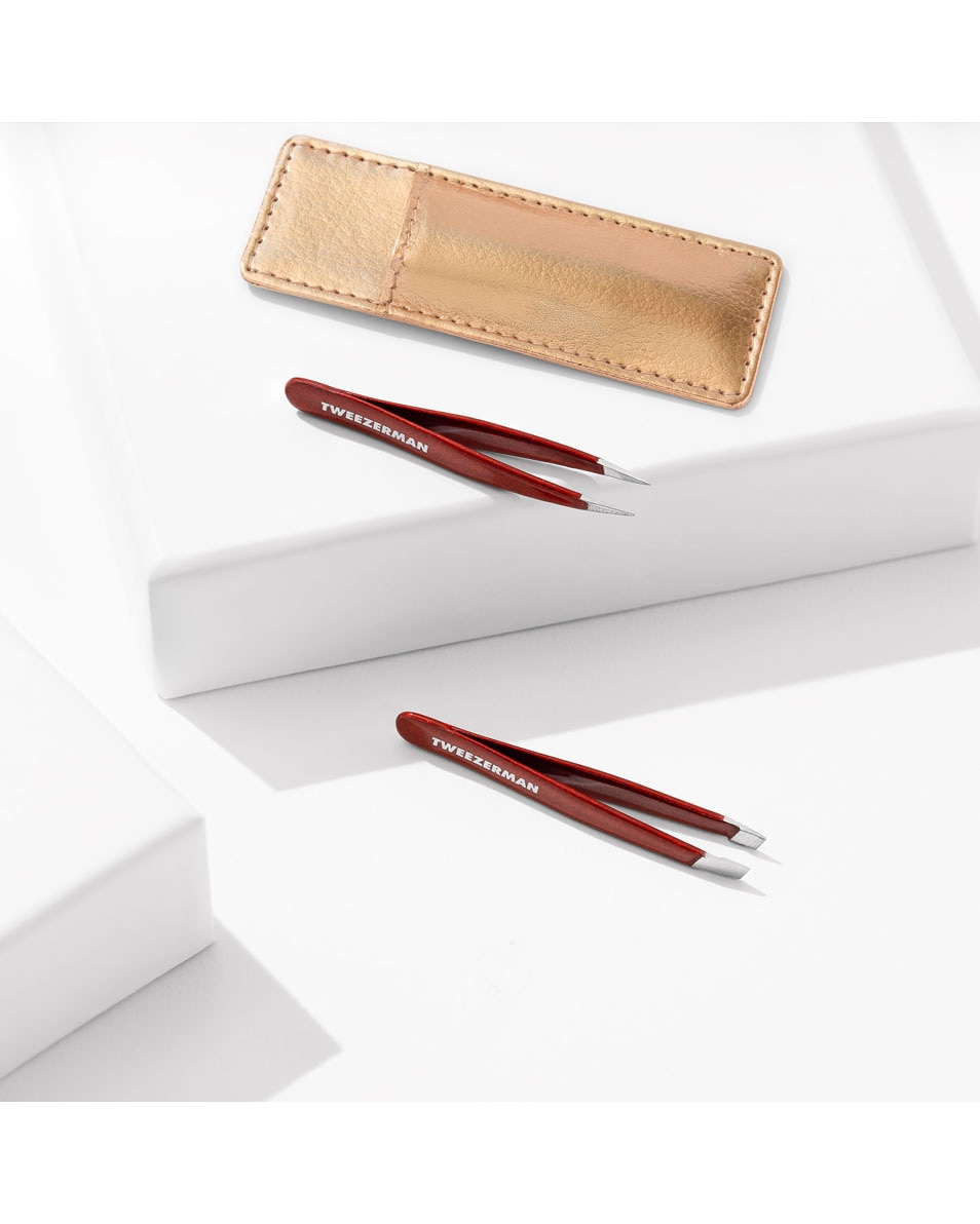 TWEEZERMAN Beautytools Vintage Rose Mini Tweezer Set with Case 3 ST 2