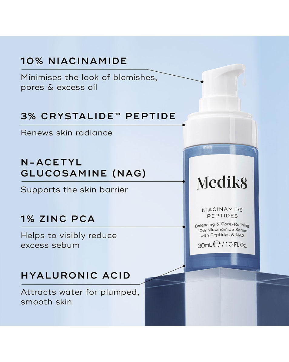 MEDIK8 Niacinamide Peptides Balancing & Pre-Refining 10% Niacinamide Serum with Peptides 30 ML 2