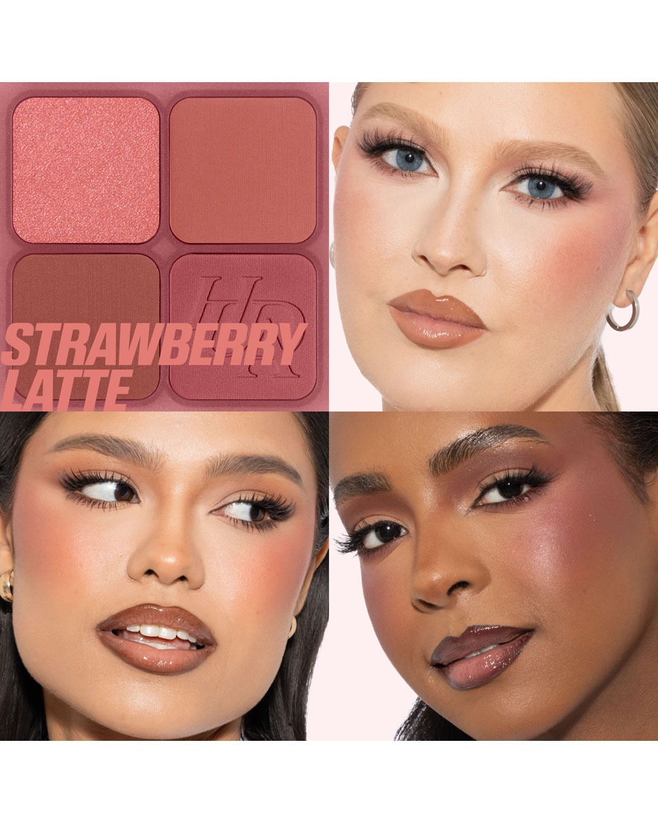 HUDA BEAUTY BLUSH FILTER BLURRING BLUSHLIGHTER PALETTE STRAWBERRY LATTE