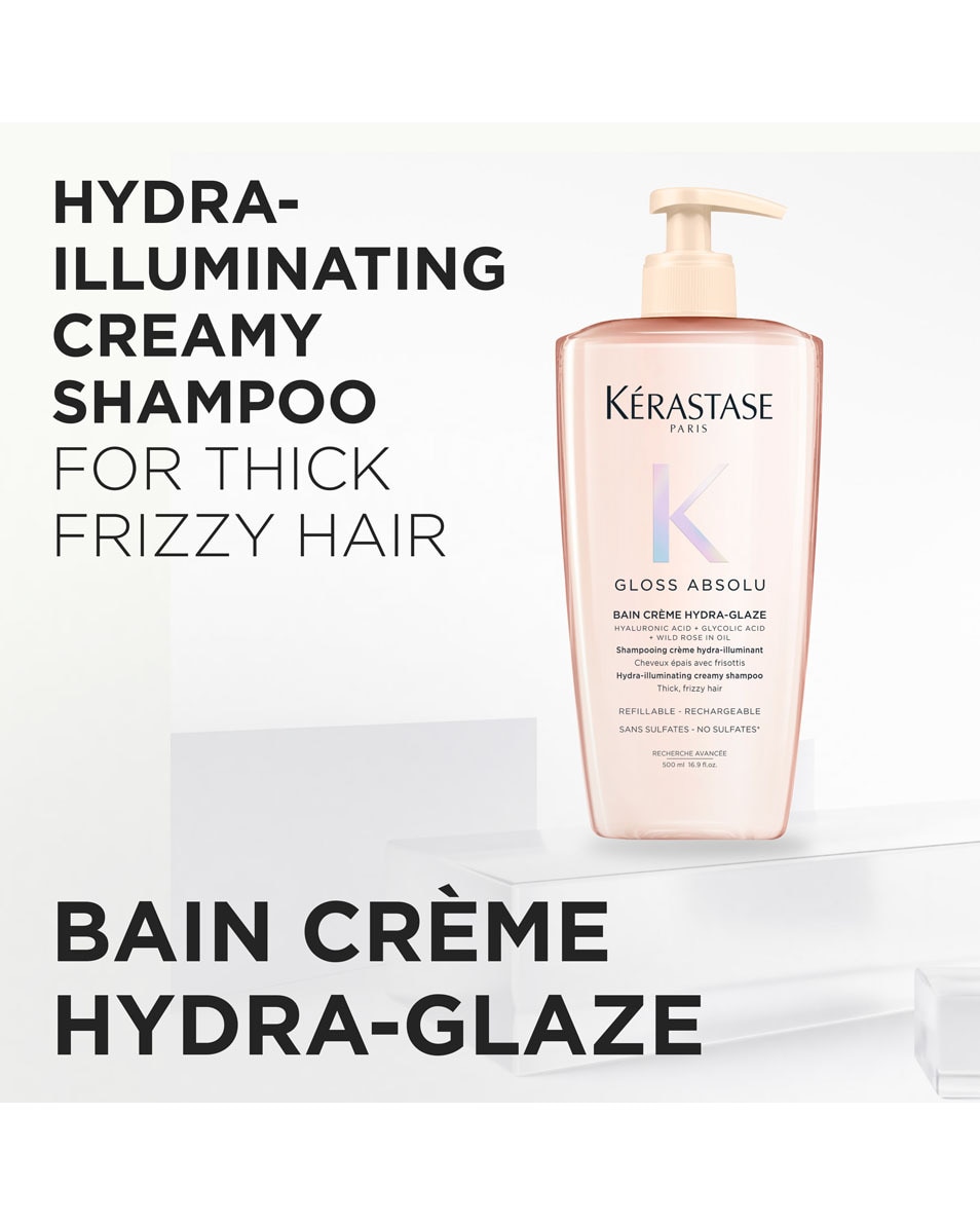 KÉRASTASE Gloss Absolu Bain Riche Crème Hydra-Glaze Anti-Frizz Shampoo Met Glanseffect - Voor Dik, Pluizig Haar 500 ML 2