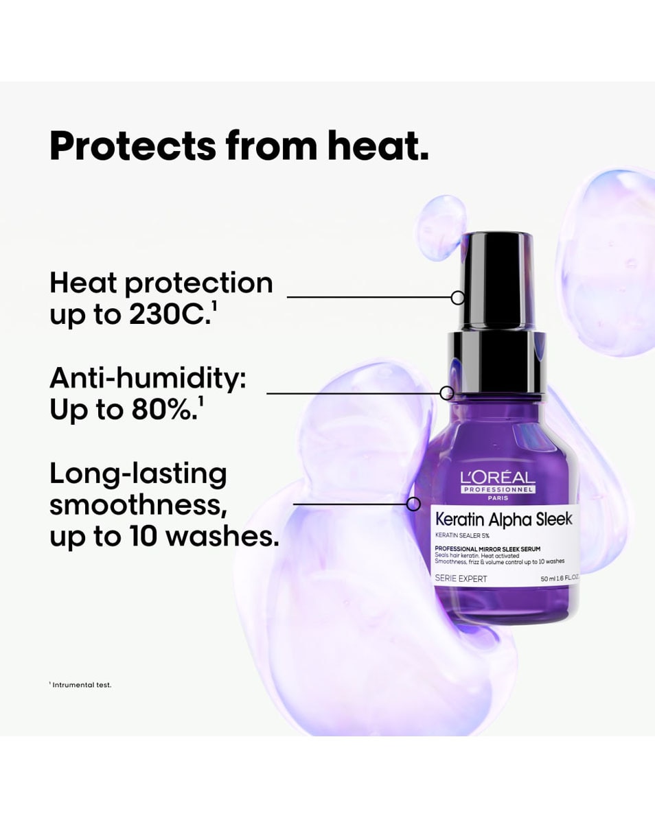 L'OREAL PROFESSIONNEL Keratin Alpha Sleek Serum - Voor Uitzonderlijk Glad En Handelbaar Haar 50 ML 2