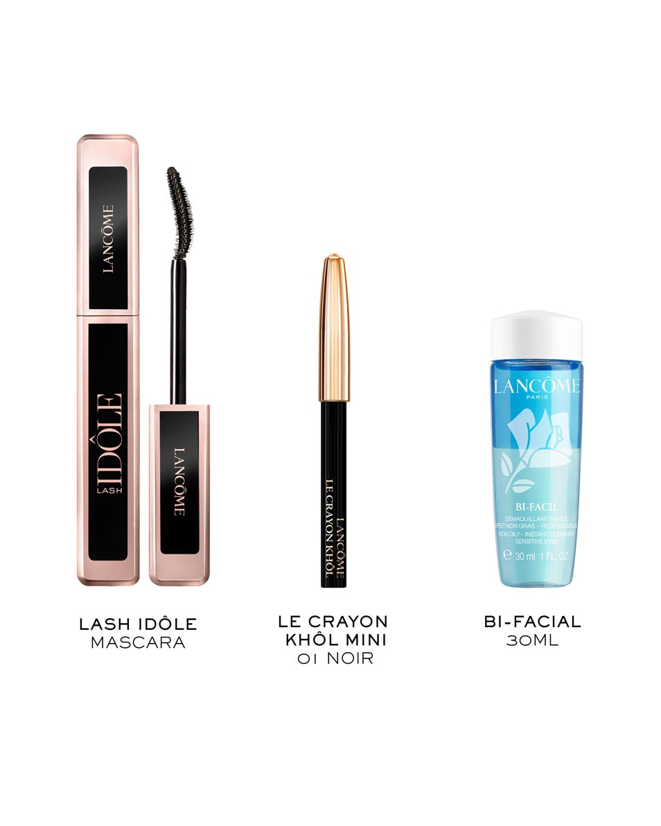 LANCÔME Lash Idôle Mascara Set - Lash Idôle Mascara - Bi-Facil Eye Make-Up Remover - Crayon Khôl - Limited Edition 3 ST