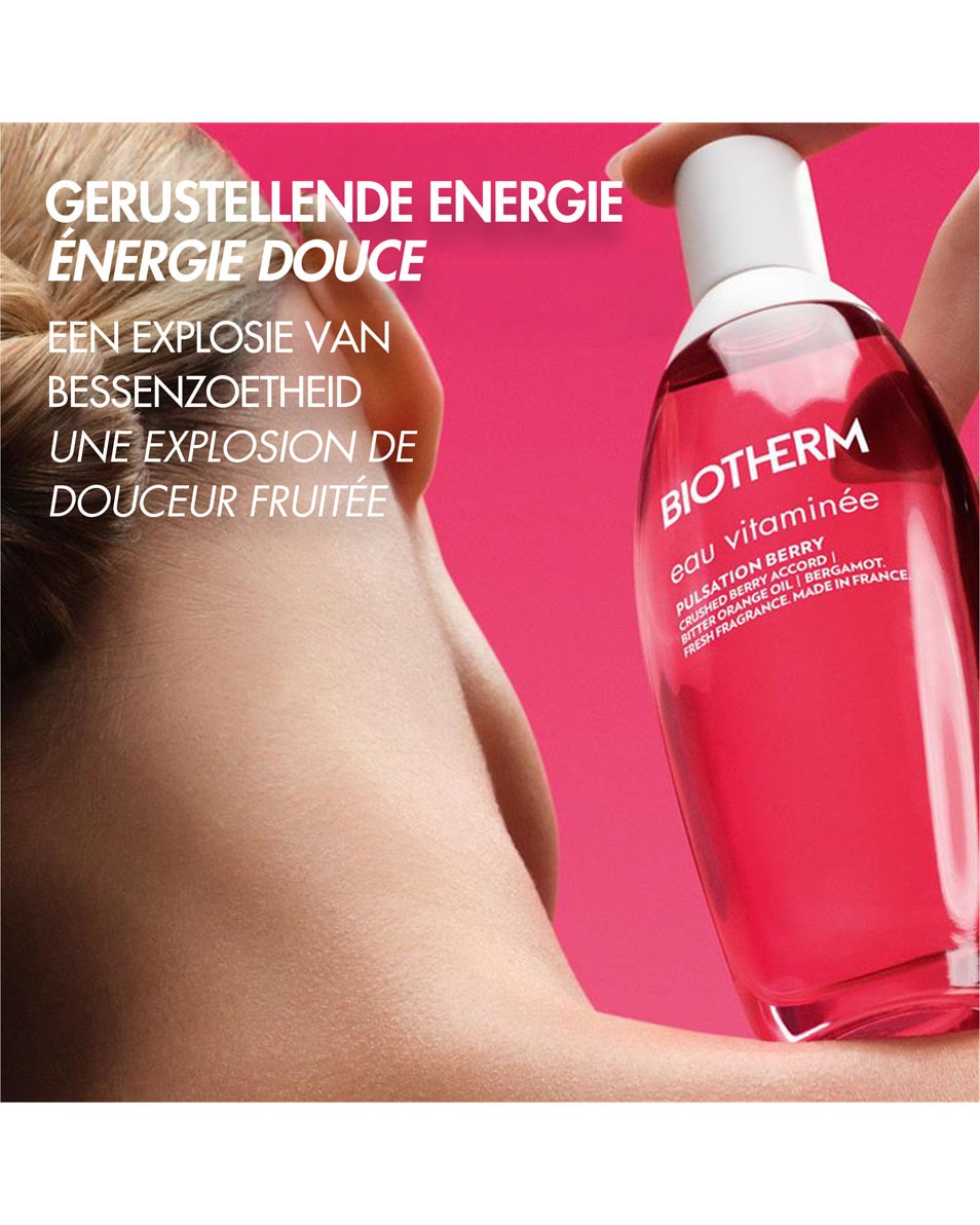 BIOTHERM Eau Vitaminée Berry Vibration Verfrissende Fruitige Bodymist – Noten Van Framboos, Bergamot, Sinaasappelolie & Cederhout 100 ML 2