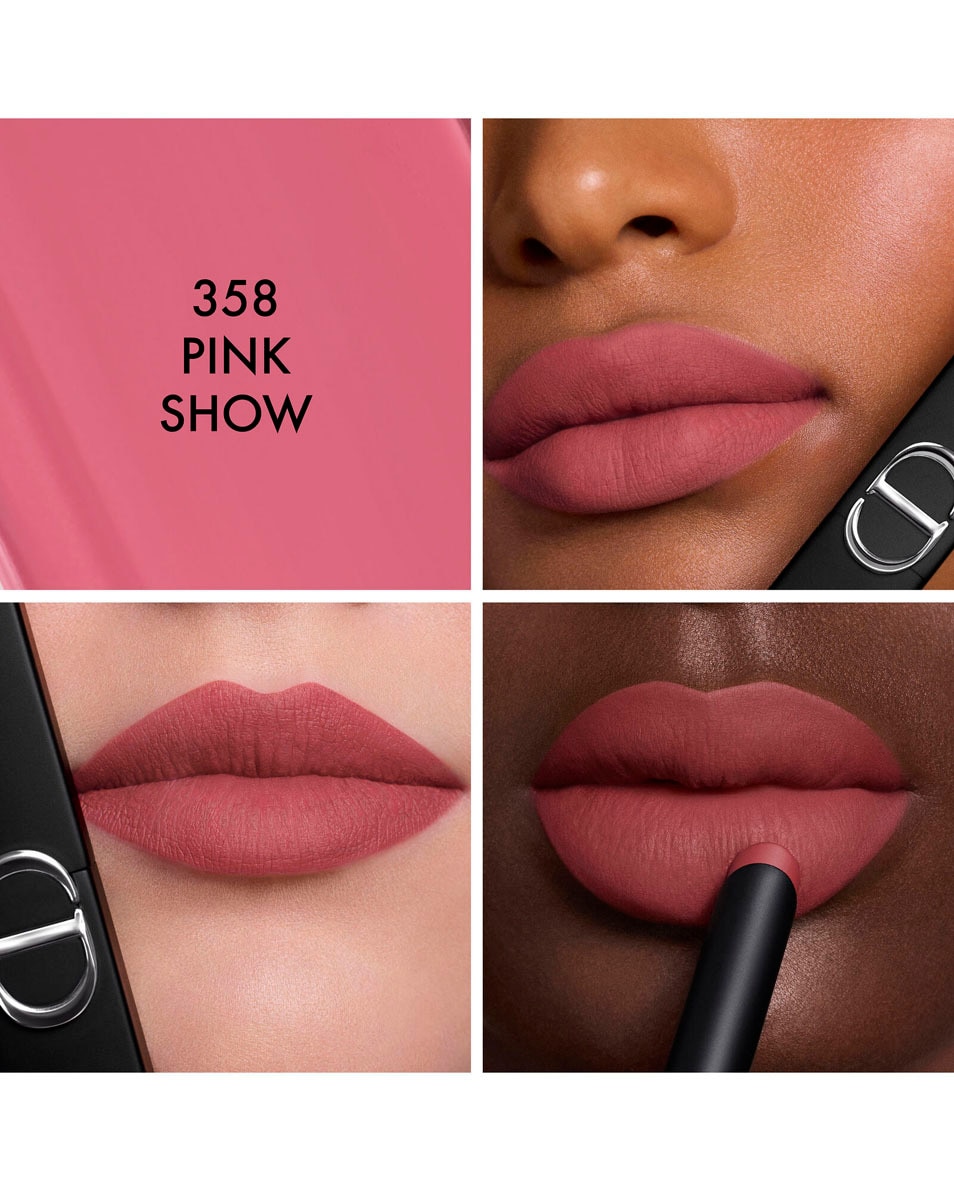 DIOR Rouge Dior On Stage - Longwear lipstick, matte finish Langhoudende lipstick - 24 uur zonder afgeven, matte finish 358 Pink Show 2