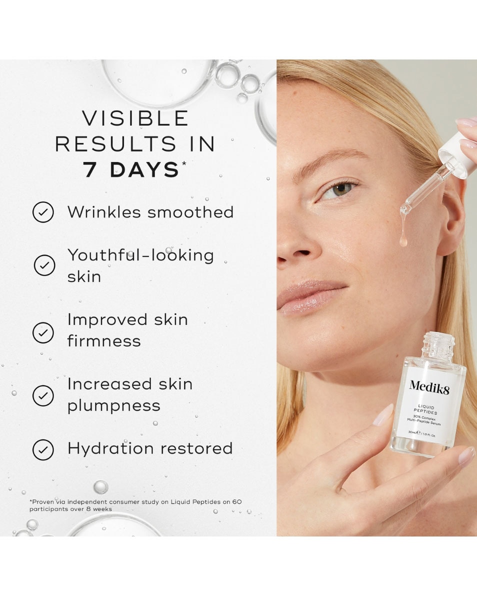 MEDIK8 Liquid Peptides Line Smoothing Serum. 30% Multi-Peptide Complex. 30 ML 2