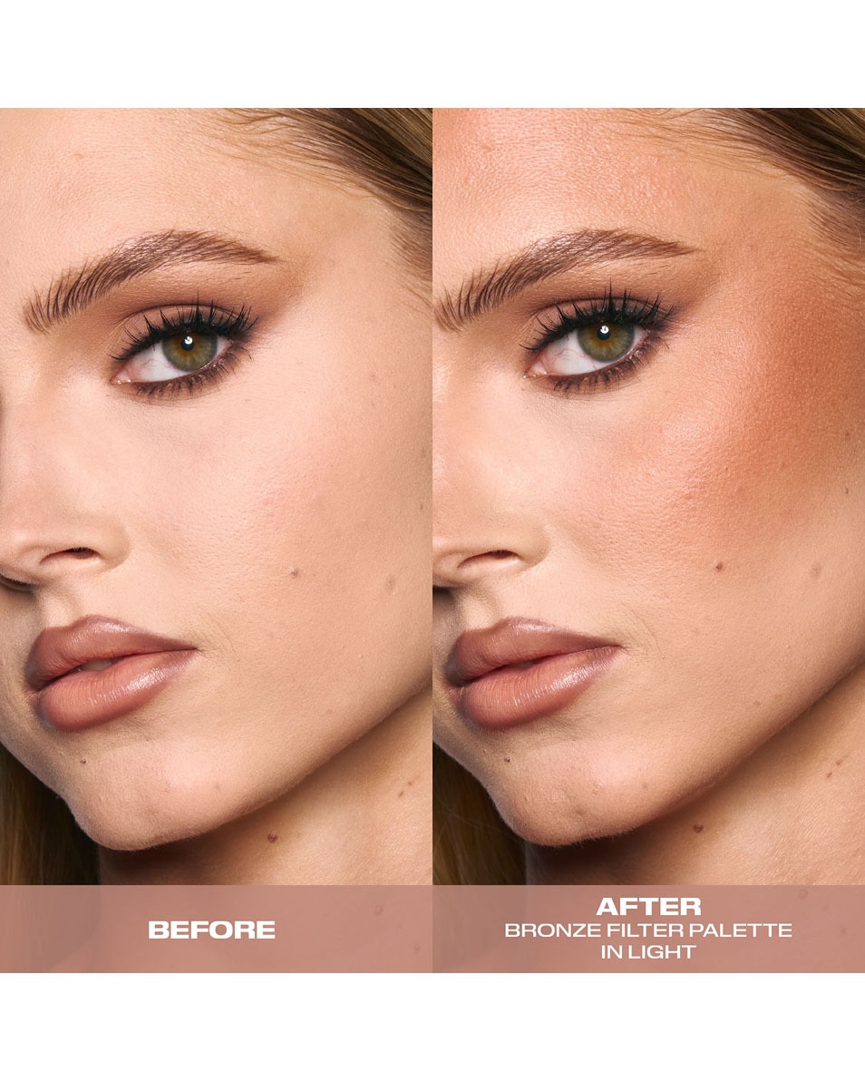 HUDA BEAUTY BRONZE FILTER PALETTE BRONZING AND CONTOUR QUAD LIGHT 2