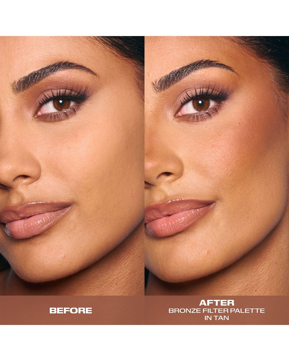 HUDA BEAUTY BRONZE FILTER PALETTE BRONZING AND CONTOUR QUAD TAN 2