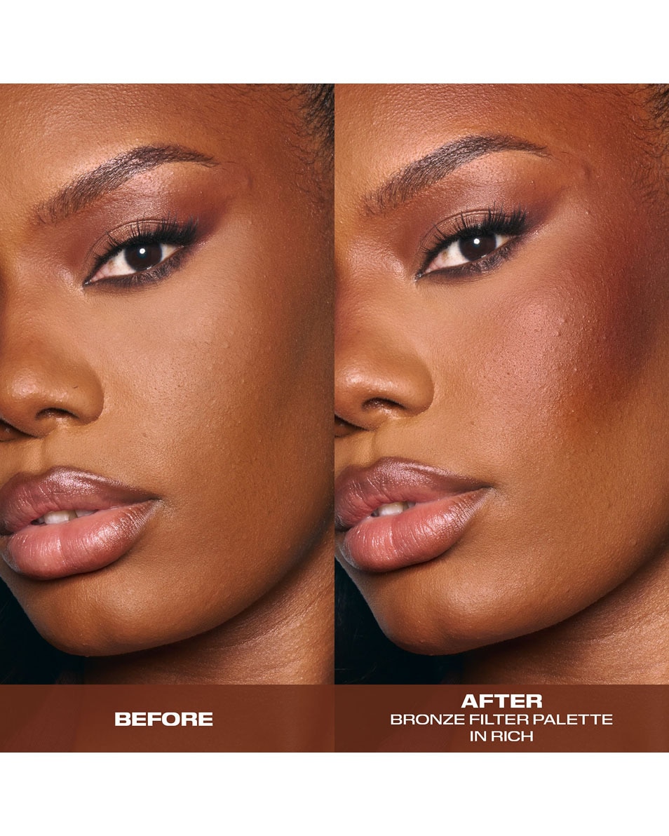 HUDA BEAUTY BRONZE FILTER PALETTE BRONZING AND CONTOUR QUAD RICH 2