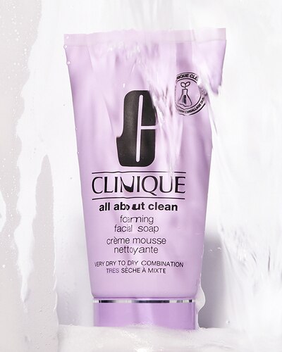 CLINIQUE FOAMING FACIAL SOAP GEZICHTSREINIGER - SCHUIMEND - ZEER DROGE TOT GEMENGDE HUID 150 ML