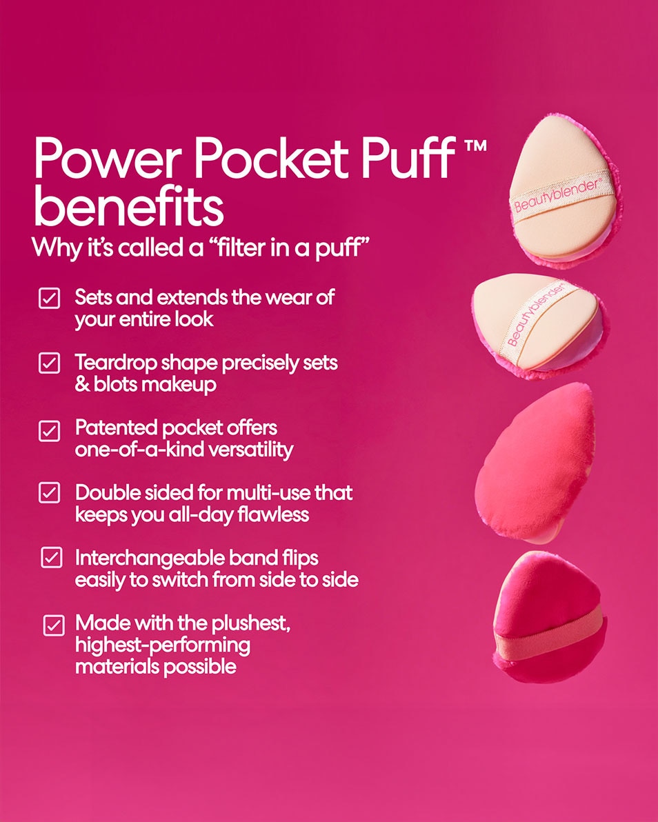 BEAUTYBLENDER Power Pocket Puff Makeup spons PINK