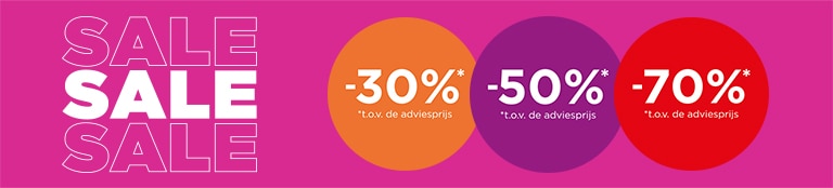 Tot –70%* op geselecteerde producten Tot –70%* op geselecteerde producten
