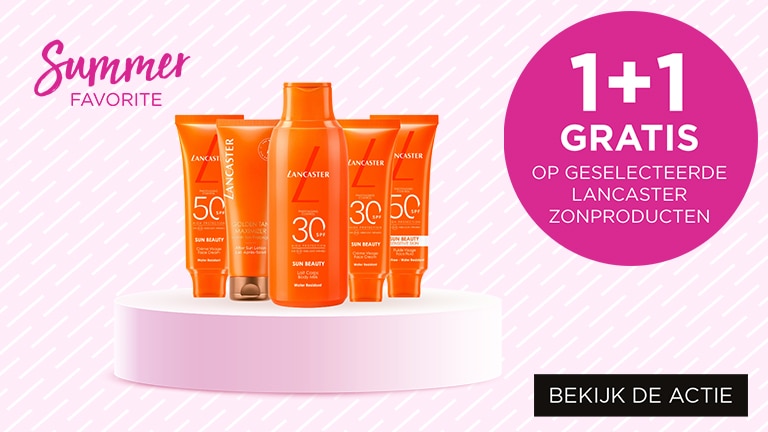 1+1 gratis op geselecteerde Lancaster zonproducten 1+1 gratis op geselecteerde Lancaster zonproducten