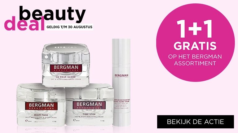 BEAUTYDEAL: Bergman 1+1 gratis op het Bergman assortiment BEAUTYDEAL: Bergman 1+1 gratis op het Bergman assortiment