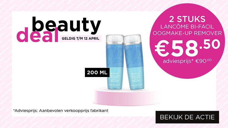 Beautydeal: 2 stuks Lancôme Bi-Facil oogmake-up remover Beautydeal: 2 stuks Lancôme Bi-Facil oogmake-up remover