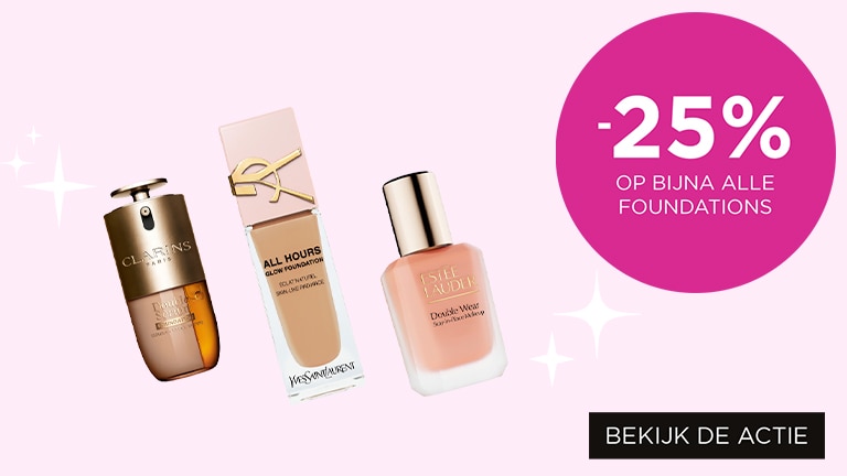 -25% op bijna alle foundations -25% op bijna alle foundations