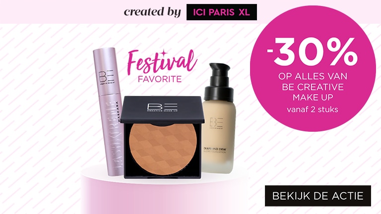 -30% op BE CREATIVE MAKE UP vanaf 2 stuks -30% op BE CREATIVE MAKE UP vanaf 2 stuks