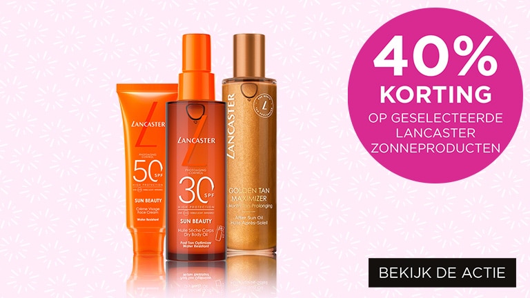 40% korting op geselecteerde Lancaster zonneproducten 40% korting op geselecteerde Lancaster zonneproducten