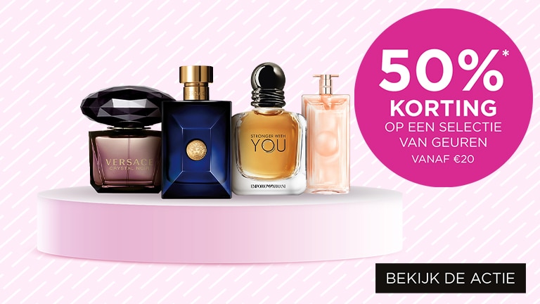 50%* korting op een selectie van geuren vanaf € 20 50%* korting op een selectie van geuren vanaf € 20