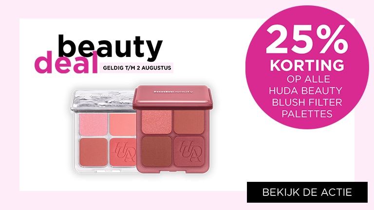 BEAUTYDEAL 25% korting op alle Huda Beauty Blush Filter Palettes BEAUTYDEAL 25% korting op alle Huda Beauty Blush Filter Palettes