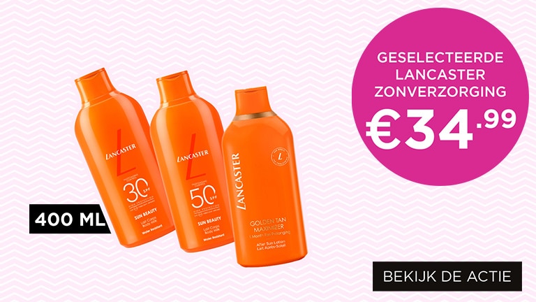 Geselecteerde Lancaster zonverzorging 400 ML voor €34.99 Geselecteerde Lancaster zonverzorging 400 ML voor €34.99