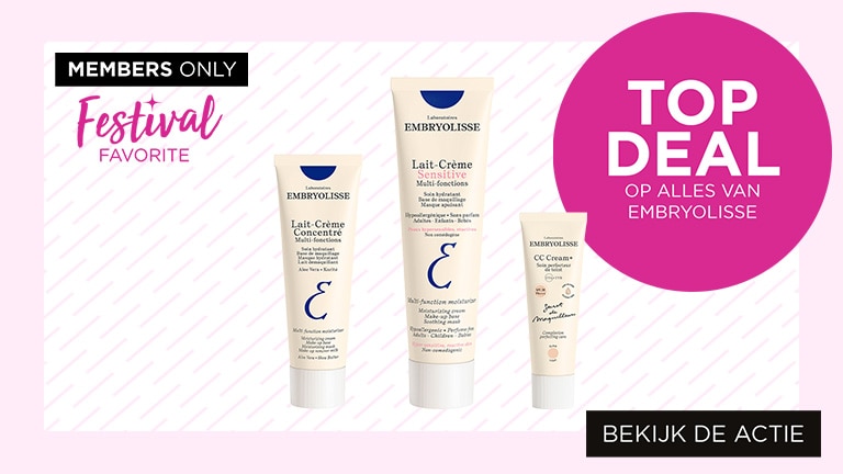 MEMBER ONLY: Top deal op alles van EMBRYOLISSE MEMBER ONLY: Top deal op alles van EMBRYOLISSE