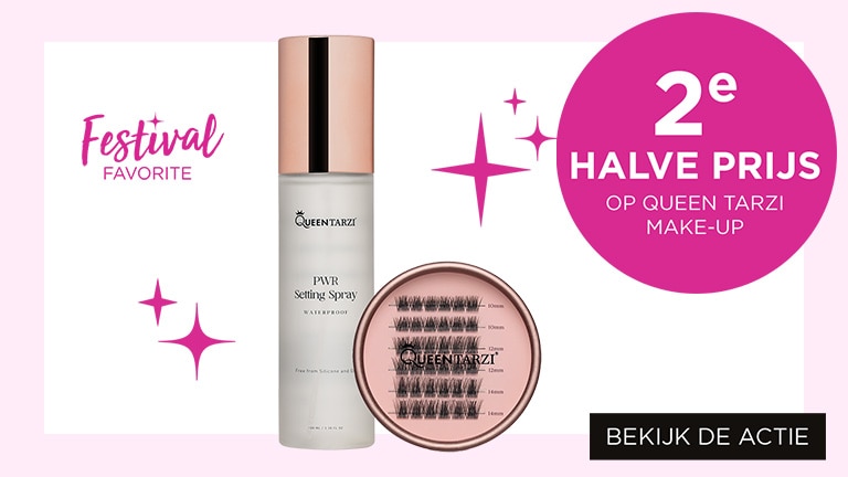 2e halve prijs op Queen Tarzi make-up 2e halve prijs op Queen Tarzi make-up