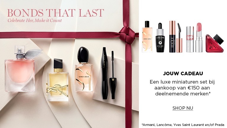 Een luxe miniaturen set bij aankoop van €150 euro op deelnemende merken Een luxe miniaturen set bij aankoop van €150 euro op deelnemende merken